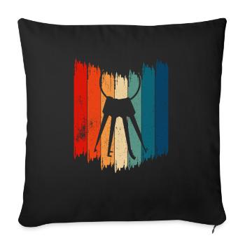 Vintage Lock Picks Retro Lock Picking - Housse de coussin décorative 45 x 45 cm - noir - Devant