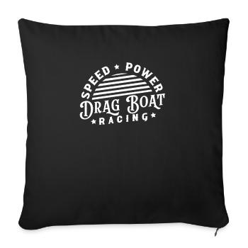 Vitesse de course de dragster - Housse de coussin décorative 45 x 45 cm - noir - Devant