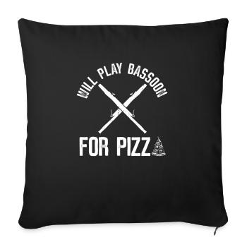 Orchestre Holzbläser Fagott - Housse de coussin décorative 45 x 45 cm - noir - Devant