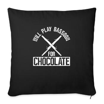 Orchestre Holzbläser und Fagott - Housse de coussin décorative 45 x 45 cm - noir - Devant