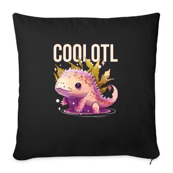 Coolotl Axolotl Lover Amphibian Mexican Walking Fi - Housse de coussin décorative 45 x 45 cm - noir - Devant