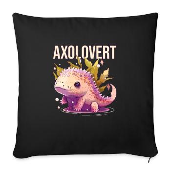 Axolovert Axolotl Lover Amphibian Mexican Walking - Sofa pillowcase 17,3'' x 17,3'' (45 x 45 cm) - black - Front