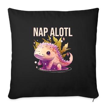Nap Alotl Axolotl Lover Amphibian Mexicain Marche - Housse de coussin décorative 45 x 45 cm - noir - Devant