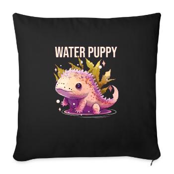 Water Puppy Axolotl Lover Amphibian Mexican Walkin - Sofa pillowcase 17,3'' x 17,3'' (45 x 45 cm) - black - Front