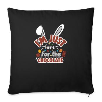 Happy Easter Rabbit Funny Easter Day - Sofa pillowcase 17,3'' x 17,3'' (45 x 45 cm) - black - Front