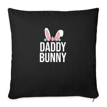 Happy Easter Rabbit Funny Easter Day - Sofa pillowcase 17,3'' x 17,3'' (45 x 45 cm) - black - Front