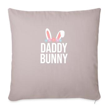 Joyeux lapin de Pâques drôle de jour de Pâques - Housse de coussin décorative 45 x 45 cm - taupe clair - Devant