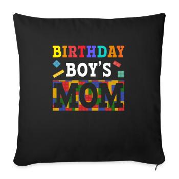 Mère du garçon d’anniversaire Bauklötze - Housse de coussin décorative 45 x 45 cm - noir - Devant