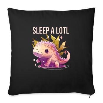 Sleep A Lotl Axolotl Lover Amphibian Mexican Walki - Sofa pillowcase 17,3'' x 17,3'' (45 x 45 cm) - black - Front