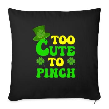 too cute to pinch - Sofa pillowcase 17,3'' x 17,3'' (45 x 45 cm) - black - Front
