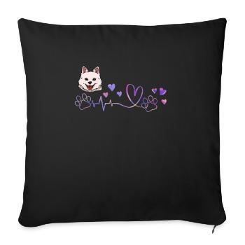 Esquimau d’Amérique - Housse de coussin décorative 45 x 45 cm - noir - Devant
