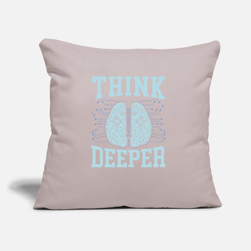 Think Deeper AI Artificial Intelligence Robotics Sofa pillowcase 17,3'' x 17,3'' (45 x 45 cm)