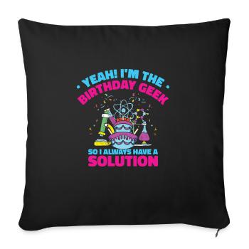 Science Sujet Fête d’anniversaire Chimie - Housse de coussin décorative 45 x 45 cm - noir - Devant