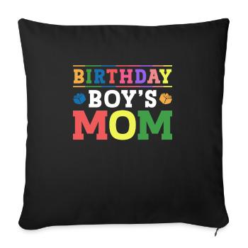 Mother of the birthday boy Bauklötze - Sofa pillowcase 17,3'' x 17,3'' (45 x 45 cm) - black - Front
