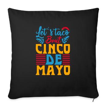 LET & TACO BOUT CINCO DE MAYO - Sofakissenbezug 45 x 45 cm - Schwarz - Vorne
