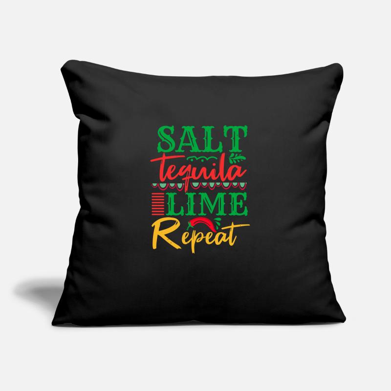 SEL TEQUILA LIME RÉPÉTER Housse de coussin décorative 45 x 45 cm