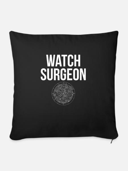 Watch Surgeon Shirt - Sofakissenbezug 45 x 45 cm - Schwarz