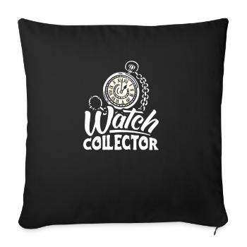 Montre Collector Chemise Cadeau Montre Collector - Housse de coussin décorative 45 x 45 cm - noir - Devant