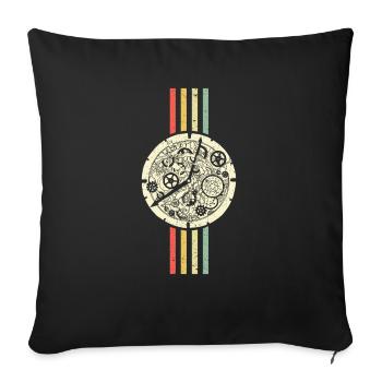 Watchmaker Watch Collector Shirt Cadeau - Housse de coussin décorative 45 x 45 cm - noir - Devant