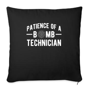Patience Of a Bomb Technician Uhrmacher - Sofakissenbezug 45 x 45 cm - Schwarz - Vorne