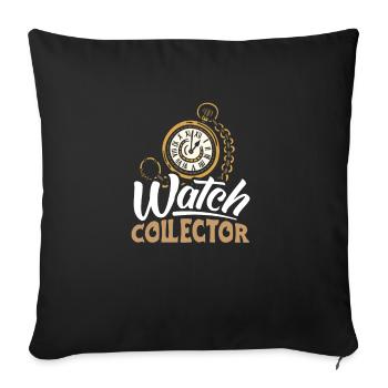 Montre Collector Chemise Cadeau Montre Collector - Housse de coussin décorative 45 x 45 cm - noir - Devant