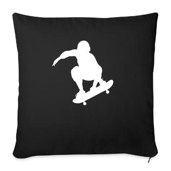 Skater Skateboarding Skating Skate Silhouette - Sofakissenbezug 45 x 45 cm - Schwarz - Vorne