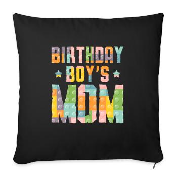 Mother of the birthday boy Bauklötze - Sofa pillowcase 17,3'' x 17,3'' (45 x 45 cm) - black - Front