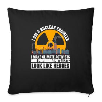 Kernkraftwerks- Und Kernenergieingenieur - Sofa pillowcase 17,3'' x 17,3'' (45 x 45 cm) - black - Front