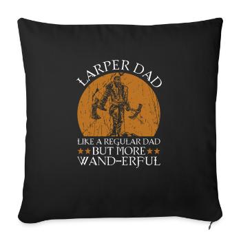 Rollenspiel Larper Dad Und Larper Vater - Housse de coussin décorative 45 x 45 cm - noir - Devant