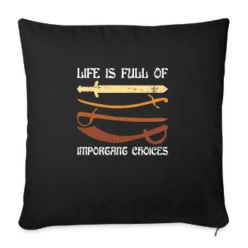 Schwertkampf Und Larp Larping Larper - Sofakissenbezug 45 x 45 cm - Schwarz - Vorne