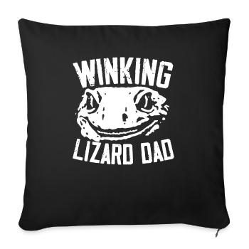 Reptilienleopard Gecko Liebhaber Eidechse Herpetologie - Sofakissenbezug 45 x 45 cm - Schwarz - Vorne