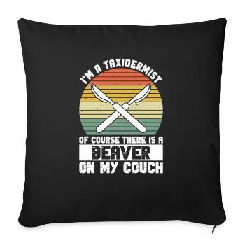 Taxidermy Professional Und Tiermontage - Sofa pillowcase 17,3'' x 17,3'' (45 x 45 cm) - black - Front