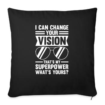 Optician Sayings Optometrist Ophthalmologist - Sofa pillowcase 17,3'' x 17,3'' (45 x 45 cm) - black - Front