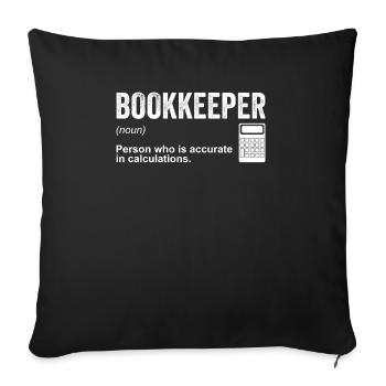 Bookkeeping Accountant Bookkeeper - Sofa pillowcase 17,3'' x 17,3'' (45 x 45 cm) - black - Front