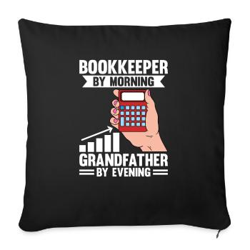 Bookkeeping Accountant Bookkeeper - Sofa pillowcase 17,3'' x 17,3'' (45 x 45 cm) - black - Front