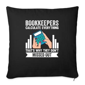 Bookkeeping Accountant Bookkeeper - Sofa pillowcase 17,3'' x 17,3'' (45 x 45 cm) - black - Front