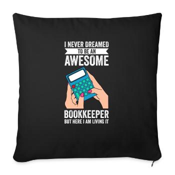 Bookkeeping Accountant Bookkeeper - Sofa pillowcase 17,3'' x 17,3'' (45 x 45 cm) - black - Front