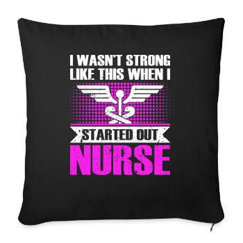 Infirmière Outfit Infirmière - Housse de coussin décorative 45 x 45 cm - noir - Devant