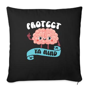 Prévention du suicide Sensibilisation à la santé mentale - Housse de coussin décorative 45 x 45 cm - noir - Devant