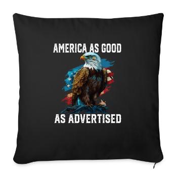L’Amérique aussi bonne qu’annoncée le 4 juillet quatrième de - Housse de coussin décorative 45 x 45 cm - noir - Devant