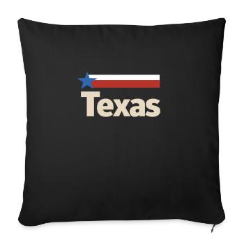 Texas Gift Huston Austin Dallas El Paso Rodeo - Sofa pillowcase 17,3'' x 17,3'' (45 x 45 cm) - black - Front