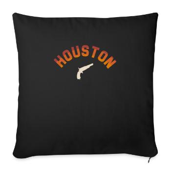 Texas Gift Huston Austin Dallas El Paso Rodeo - Sofa pillowcase 17,3'' x 17,3'' (45 x 45 cm) - black - Front