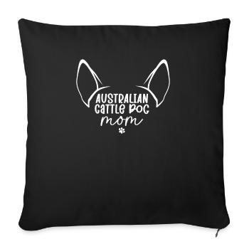 Australian Cattle Dog - Sofa pillowcase 17,3'' x 17,3'' (45 x 45 cm) - black - Front