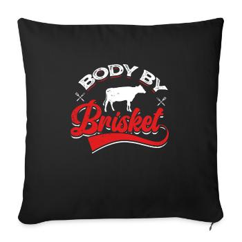 Körper Von Brisket - Funny Bbq Smoker - Sofakissenbezug 45 x 45 cm - Schwarz - Vorne