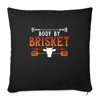 Körper Von Brisket - Funny Bbq Smoker - Sofakissenbezug 45 x 45 cm - Schwarz - Vorne