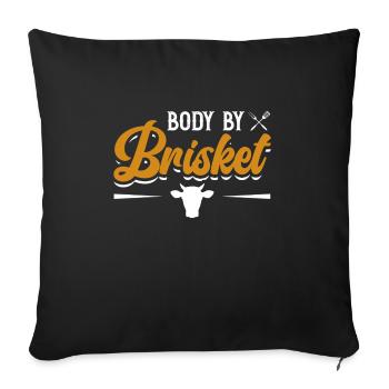 Körper Von Brisket - Funny Bbq Smoker - Sofakissenbezug 45 x 45 cm - Schwarz - Vorne