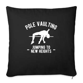 Chemise de saut à la perche Citation cadeau - Housse de coussin décorative 45 x 45 cm - noir - Devant