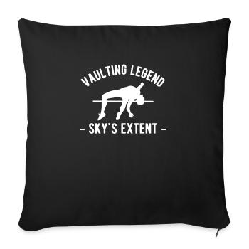 Stabhochsprung Shirt Geschenk Spruch - Sofakissenbezug 45 x 45 cm - Schwarz - Vorne
