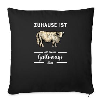 Galloway Rind I Schottland Rinderzucht für - Sofakissenbezug 45 x 45 cm - Schwarz - Vorne