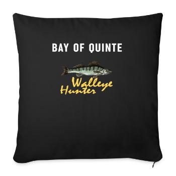 Nebraska Fishing - Zander Hunter - Sofa pillowcase 17,3'' x 17,3'' (45 x 45 cm) - black - Front